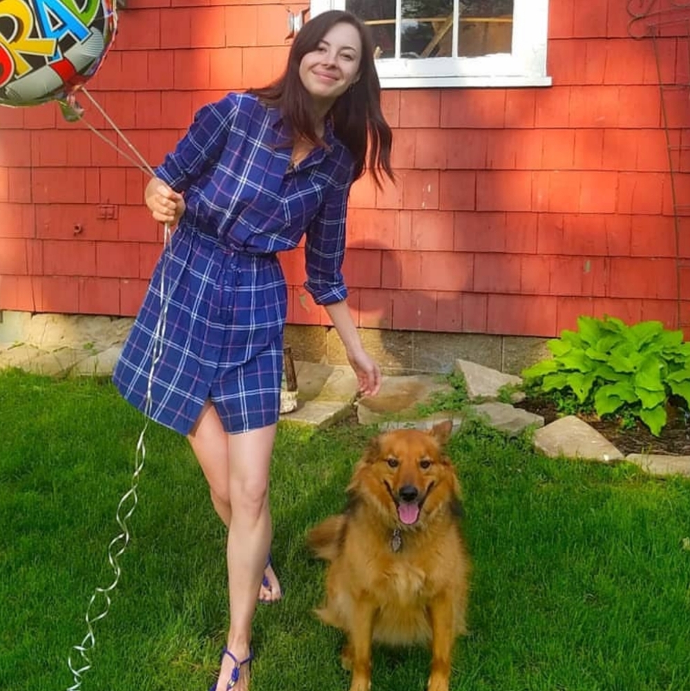 H&M Blue Plaid Dress